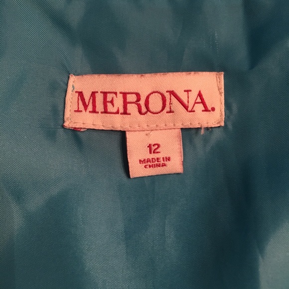 Merona Teal/White Sleevless Dress - Picture 3 of 6
